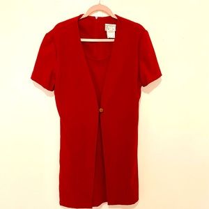 Red Midi Dress Size 13